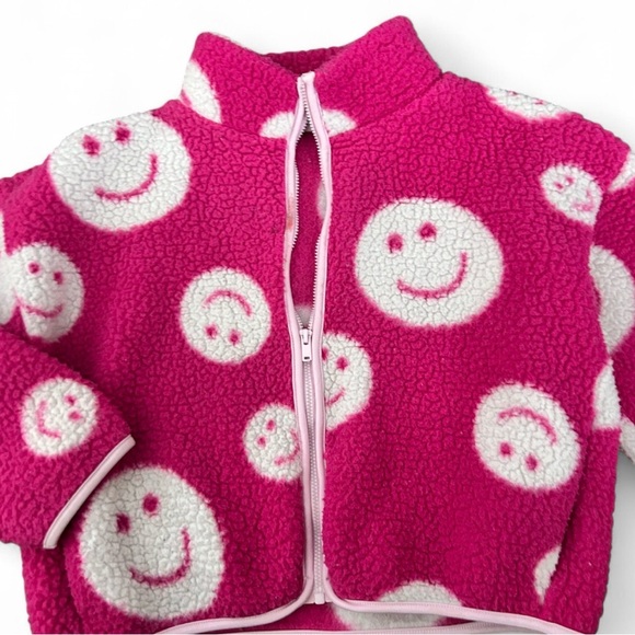 Old Navy Other - Old Navy Pink and White Fleece Jacket